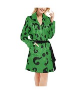 Women&#39;s Riddler Riddle Green Questions Fleece Robe - $73.53 CAD