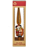 Disney Parks Good Tidings Mickey Mouse Glass Blown Tree Topper  - $1,019.57 MXN