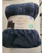 Berkshire King size Plush Solid LuxeLoft Blanket Dark Blue 112&quot; x 92&quot; Co... - $1,174.89 MXN