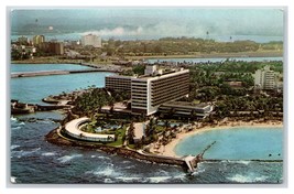 Aerial View Caribe Hilton San Juan Puerto Rico UNP Chrome Postcard S12 - £2.28 GBP
