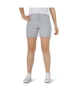 Lee Women&#39;s 6&quot; Regular Fit High Rise Patch Front Shorts, Cosmic Gray 20 M - £20.32 GBP