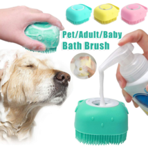 Silicone Dog Bath Massage Gloves Brush Pet Cat Bathroom Cleaning Tool Comb Brush - £9.55 GBP+