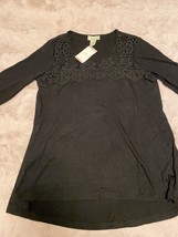 status by chenault NWT women’s pullover sweater Size S Black A10 - £13.21 GBP