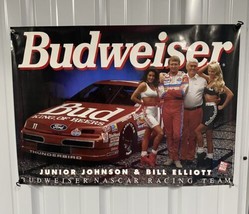 Vintage 1994 Budweiser Junior Johnson &amp; Bill Elliott Racing Team Poster - £7.59 GBP