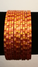 Orange Plastic Bangles Bracelets Set for Women Indian Vintage Preowned Used 2.4 - £12.18 GBP