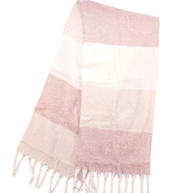 Gentle Fawn Huntington Scarf NWT Pink Cream Fringe Soft Knit - £7.23 GBP