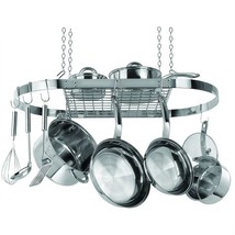 Stainless Steel Oval Pot Rack for Kitchen Cookware Storage - £156.28 GBP