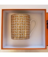 Hermes Mosaique au 24 Mug Cup Gold Porcelain Coffee - £227.39 GBP