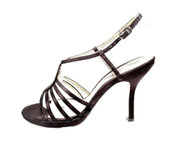 Women High Heels Black Size 7.5 NINA Stiletto Sandal Formal Vintage Inspired 50s - £31.63 GBP