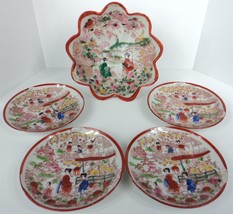 Vintage Japanese Geishaware Lot of Saucers and Scalloped Bowl - Made in Japan - £13.57 GBP