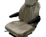 Brown Fabric Tractor Seat w/ Armrests, Sliderails and Swivel- 11&quot; x 13&quot; ... - $199.99