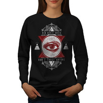 Wellcoda Cospiracy Theory Womens Sweatshirt, Eye Star Casual Pullover Jumper - £23.03 GBP+