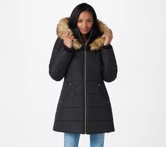 Susan Graver Size 1X Hooded Water Resistant Quilted Hooded Puffer Jacket... - $83.91 CAD