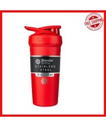 Stylish Red Insulated Shaker Bottle with BlenderBall Whisk – 24-Ounce Ca... - $812.78 MXN