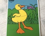 Vintage Playskool 1980&#39;s Duck Wooden Tray Puzzle #186-05 - £17.17 GBP