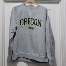 Vintage NCAA Oregon Ducks College Football Embroidered Grey Sweatshirt Adult XL - £25.87 GBP