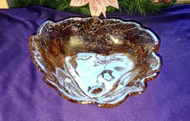 Vintage Indiana Glass Loganberry Carnival Grape and Vine Pattern Serving Bowl - £15.81 GBP