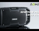 AOMAIS Motor Boom Bluetooth Portable Speaker Extreme Bass 50W Stereo - £60.31 GBP