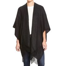 Echo Bouclé Cape, Shawl, Wrap, Sweater, Black, Super Comfy Warm, One siz... - $39.00