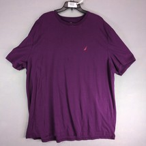 Nautica Men&#39;s 3XL Purple T-Shirt Orange Logo Short Sleeve Crewneck Casua... - $20.00