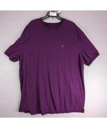 Nautica Men&#39;s 3XL Purple T-Shirt Orange Logo Short Sleeve Crewneck Casua... - $367.50 MXN