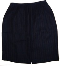 Vintage Ann Taylor Petites Skirt Pin Striped Rayon Wool Blend Lined Women&#39;s 4 P - £28.10 GBP
