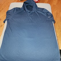 Men&#39;s Nike Dri-fit GOLF POLO SHIRT XXL, Deep Blue, New with plastic but no tag - £6.98 GBP