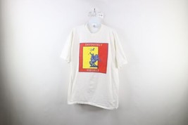 Vintage 90s Mens Size XL Spell Out Phi Delta Theta Fraternity T-Shirt White USA - £55.04 GBP