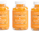 3 X Be Happy Be You Turmeric &amp; Ginger Anti-oxidant, Anti-Inflammatory Gu... - £54.81 GBP