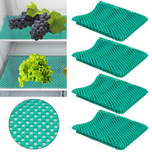 4 X Refrigerator Liner 12&quot; X 12&quot; Kitchen Pad No Slip Fridge Bin Drawer S... - £14.61 GBP