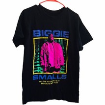 Notorious BIG Biggie Smalls Style Rap Tee Black T-Shirt L (28&quot;x19.5&quot;) - £18.94 GBP