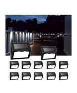 Solar Fence Lights Outdoor, Waterproof Deck Pathway Yard Lamp, Stainless... - $59.39