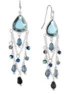Style and Co Stone and Beaded Chain Drop Earrings - £9.39 GBP