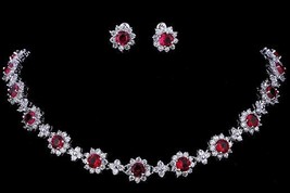 Emmaya Luxury Cubic Zircon Crystal Bridal Jewelry Sets Necklace Earrings Sets fo - £28.50 GBP