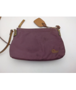 Dooney &amp; Bourke Pouchette Plum Nylon Leather Trim Crossbody Bag J5560464 - $19.79