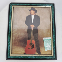 Vintage John Anderson Framed Picture w/ Used Concert Ticket ART 9x11 Inch - £13.88 GBP