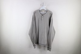 Vintage 90s J Crew Mens XL Thermal Waffle Knit Long Sleeve Henley T-Shirt USA - £34.99 GBP