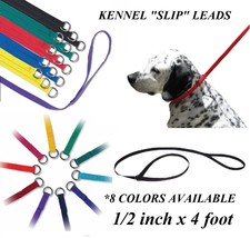 DOG Quick Fit ANIMAL CONTROL NO SLIP NYLON 4&#39;LEAD LEASH Grooming Kennel ... - $4.99+