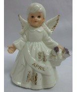 1998 Lefton April Angel with Flower Basket Figurine #11924D, 4&quot; - £13.41 GBP