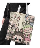 Labubu Tote Bag Shoulder Bag 14&quot; x 16&quot; - Beige  - $16.99