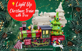 Light Up Holiday Christmas Train with Tree - Ceramic Bisque - Unpainted ... - $105.00