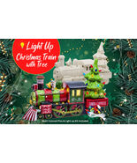 Light Up Holiday Christmas Train with Tree - Ceramic Bisque - Unpainted ... - $105.00