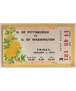 1937 Rose Bowl Game ticket stub Pittsburgh Panthers Washington Huskies - $3,285.24 MXN