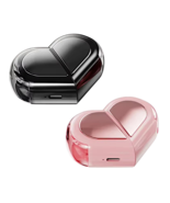 Heart Shape Earbuds Wireless Bluetooth Rotable Charging Case Earphones G... - $28.83 CAD