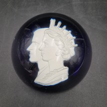 Baccarat Signed G Poillerat QUEEN ELIZABETH Coronation 1953 Vintage Pape... - $89.09
