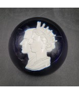 Baccarat Signed G Poillerat QUEEN ELIZABETH Coronation 1953 Vintage Pape... - $121.84 CAD
