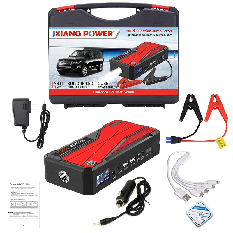 Portable Car Jump ter Engine Battery Booster Power Supply Outdoor Emergency Low  - £134.69 GBP