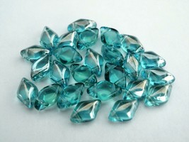 40 8 x 5 mm Czech Glass Gemduo Beads: Twilight - Aquamarine - £2.01 GBP
