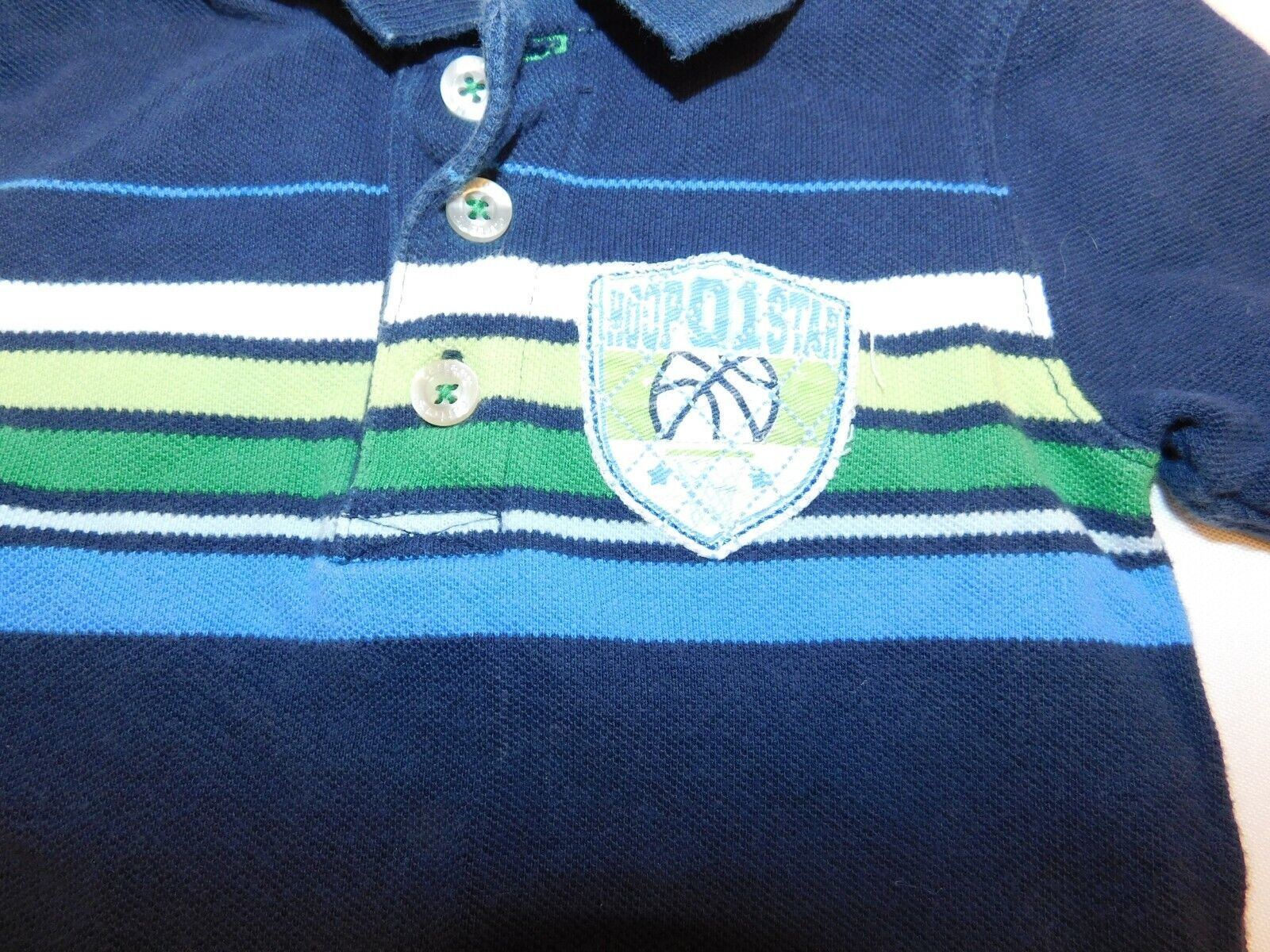 Carter&#39;s Baby Boy&#39;s Youth Short Sleeve Polo Shirt Size 3 Months Navy Blu... - $10.29