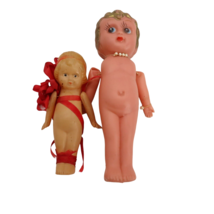 Vintage Celluloid Googly Eye Plastic Flapper Dolls Japan Carnival Toy - £11.52 GBP